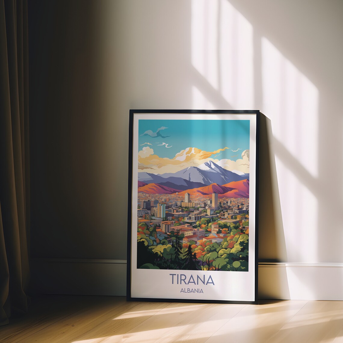 Tirana Travel Print, Albania Travel Poster - Image 2