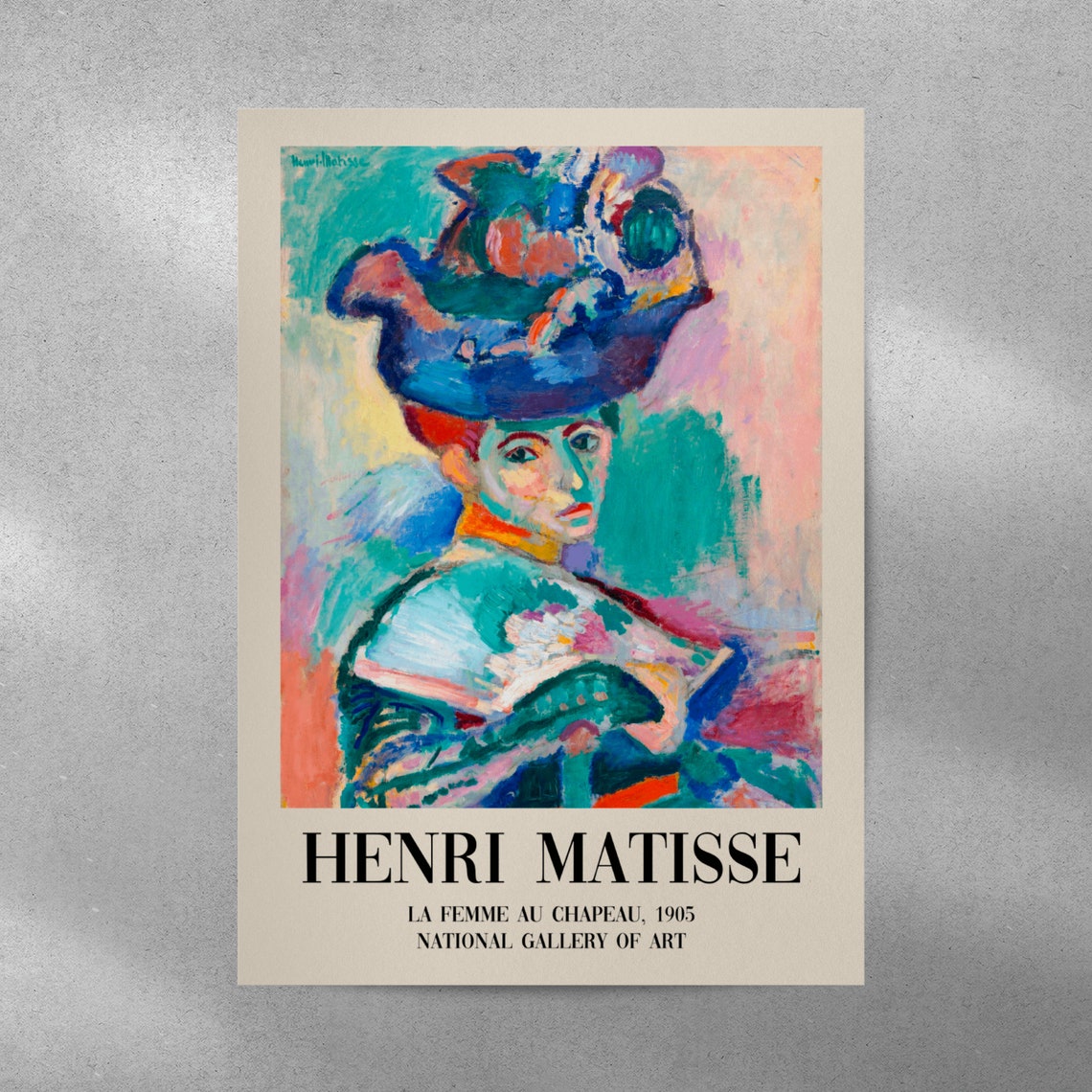 Henri Matisse Woman With A Hat 1905 Fauvist Portrait Art Poster - Image 5