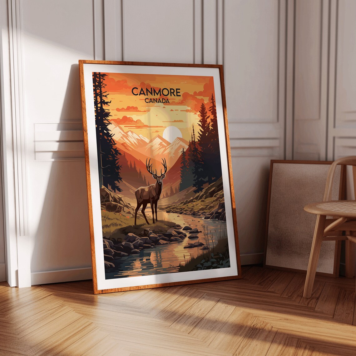 Canmore Travel Poster, Custom Personalised Gift - Image 2