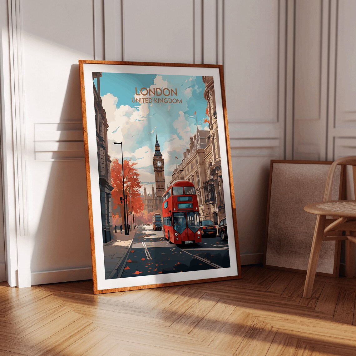 London Big Ben Travel Poster, England UK - Image 3