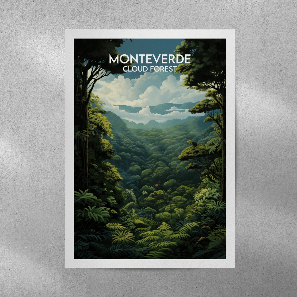 Monteverde Cloud Forest Travel Poster, Costa Rica - Image 4