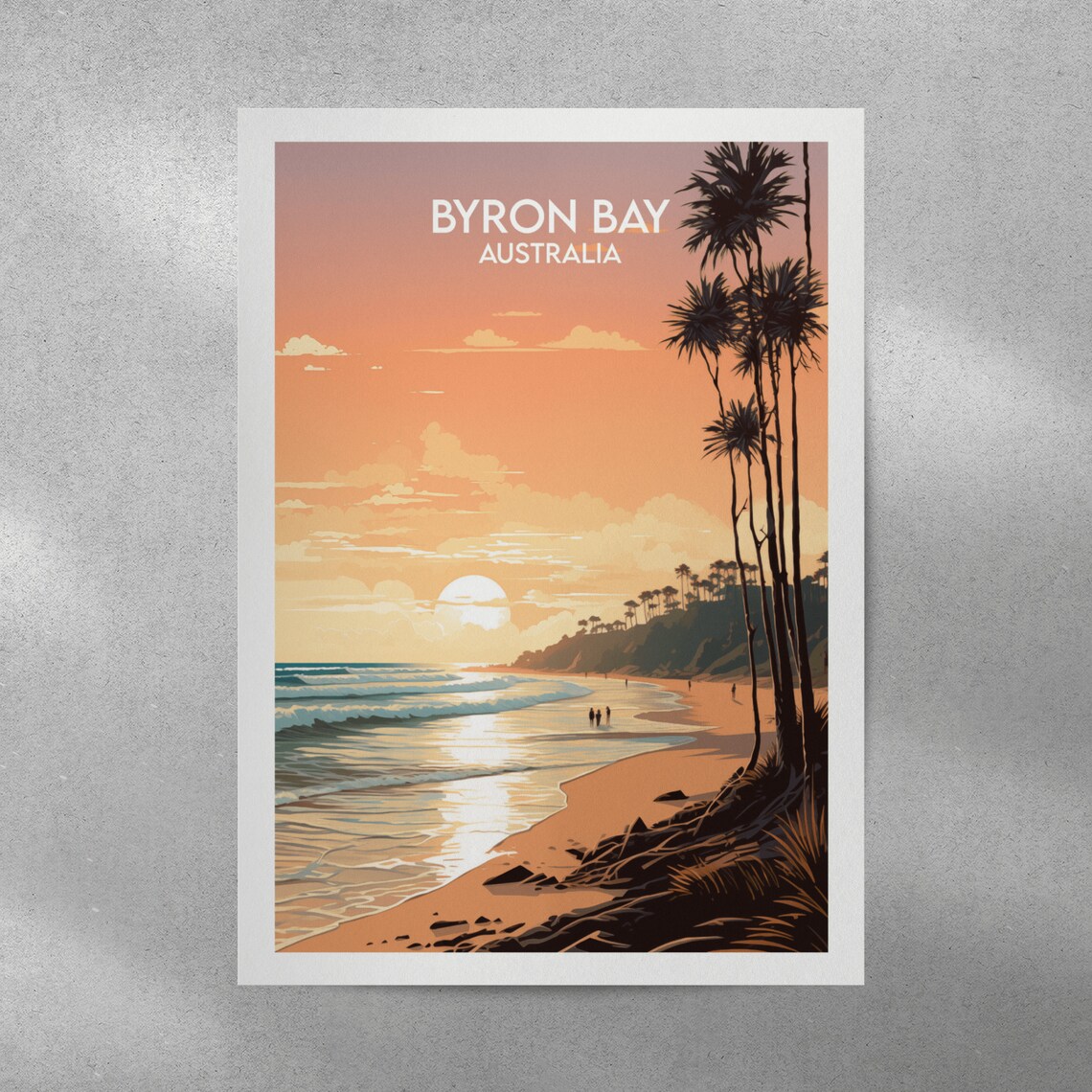 Byron Bay Travel Poster, Custom Personalised Gift - Image 4