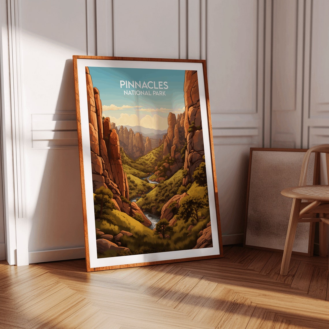 Pinnacles National Park Canyon Stream Valley Rocks Travel Poster - Image 3