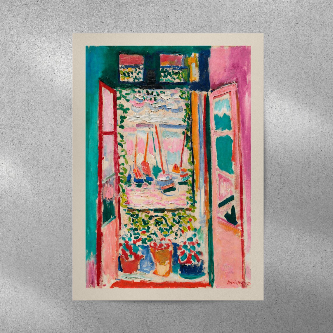 Henri Matisse Open Window Collioure Sailboats Colorful Fine Art Poster - Image 4