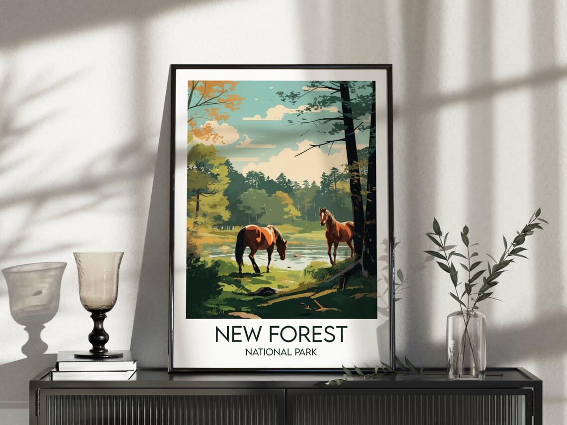 New Forest National Park Gift Travel Poster - Image 4