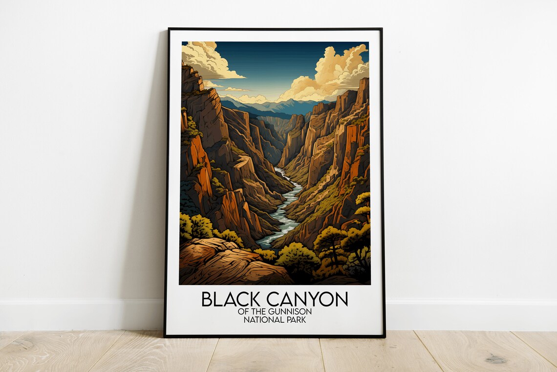 Black Canyon of the Gunnison National Park Colorado Travel Poster