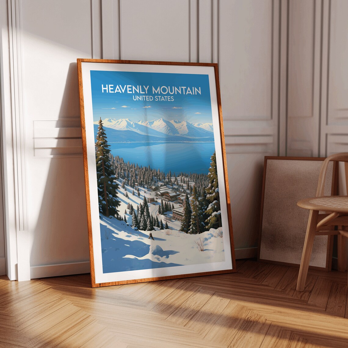 Heavenly Mountain United States Tahoe Ski Resort Lake Poster - Image 2
