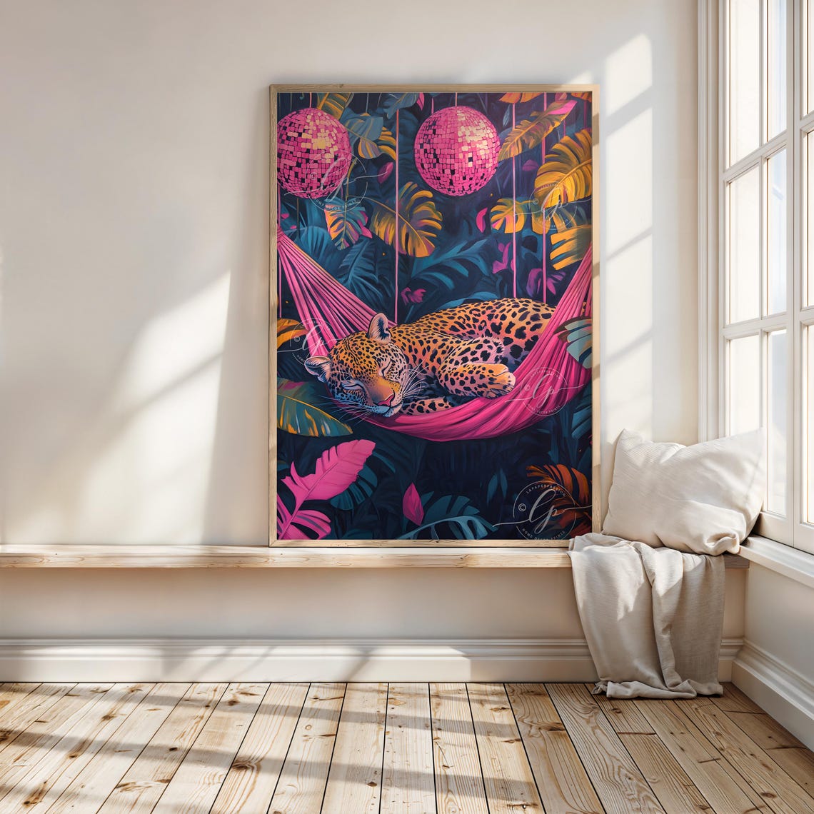 Cheetah Leopard Maximalist Poster Print, Pink Dopamine - Image 4