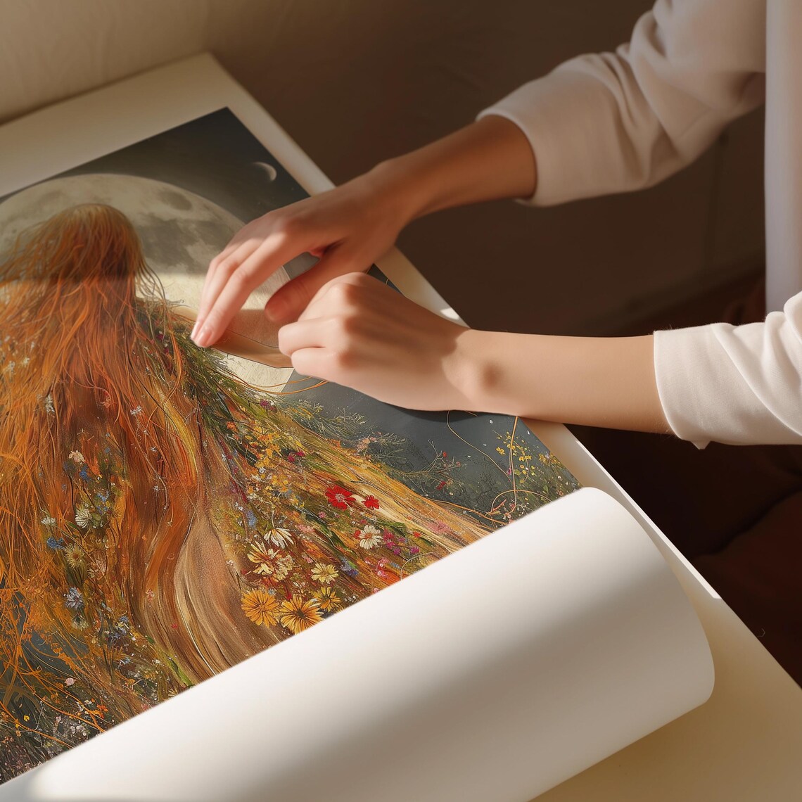 Moon Witch Goddess, Mystical Feminine Wall Art - Image 3