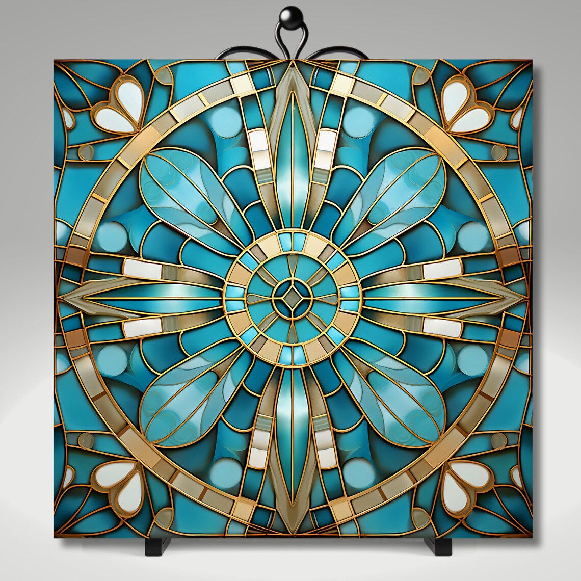 Art Deco Ceramic Tile, Art Nouveau Home Decor - Image 5