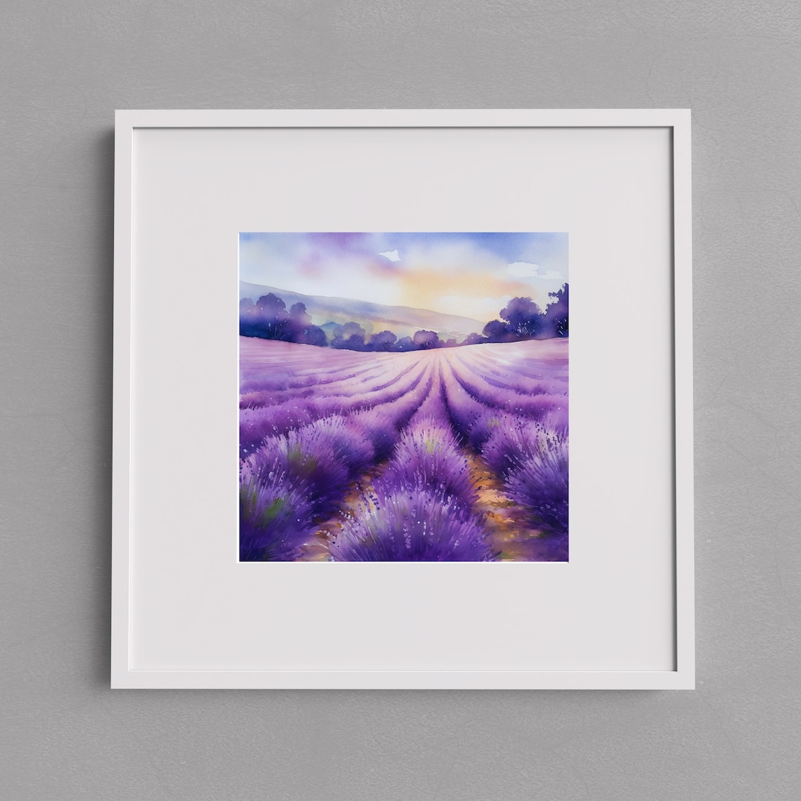 Lavender Field Decorative Ceramic Tile Wall Art - Image 4