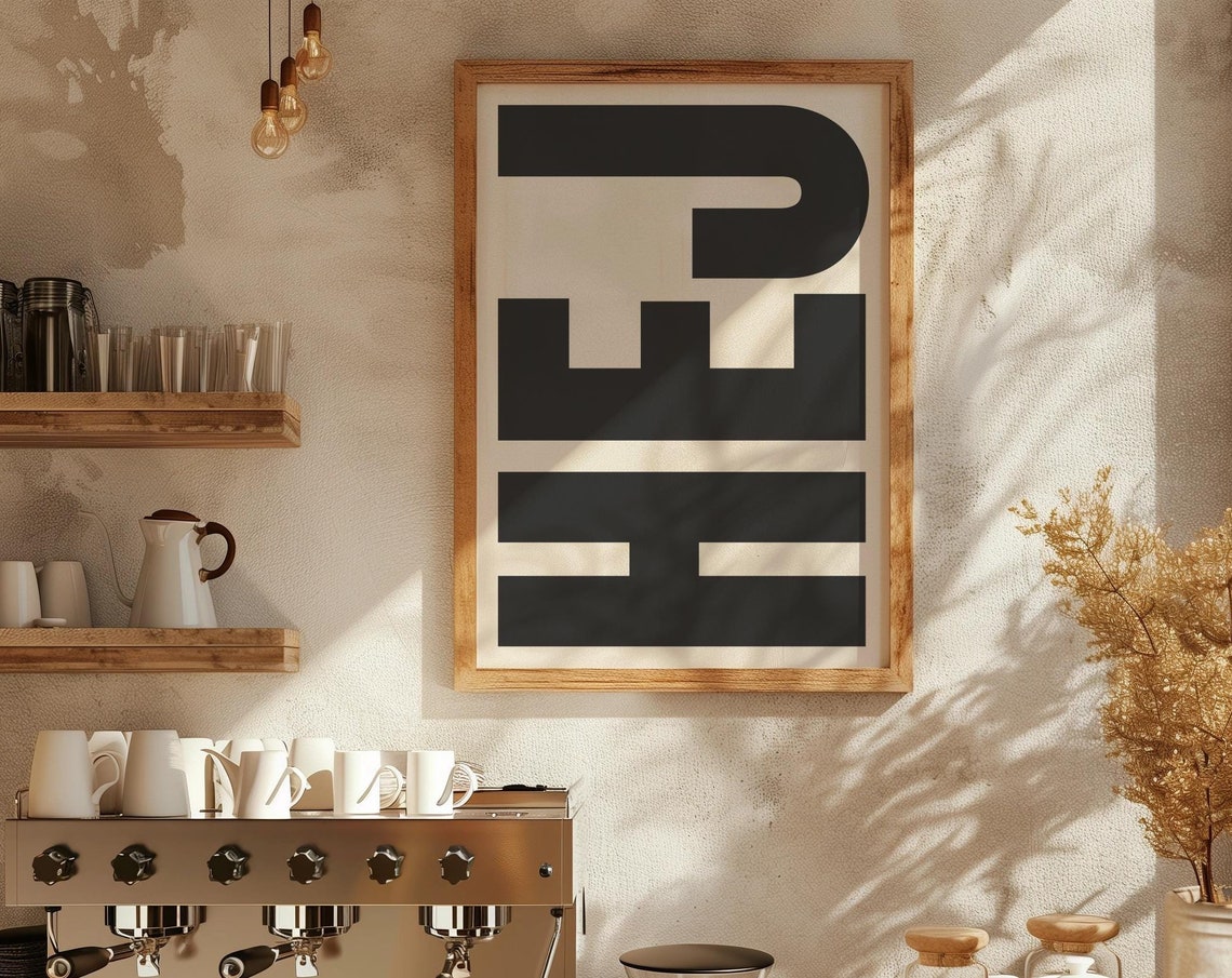 Hej Poster, Scandinavian Typography Wall Art