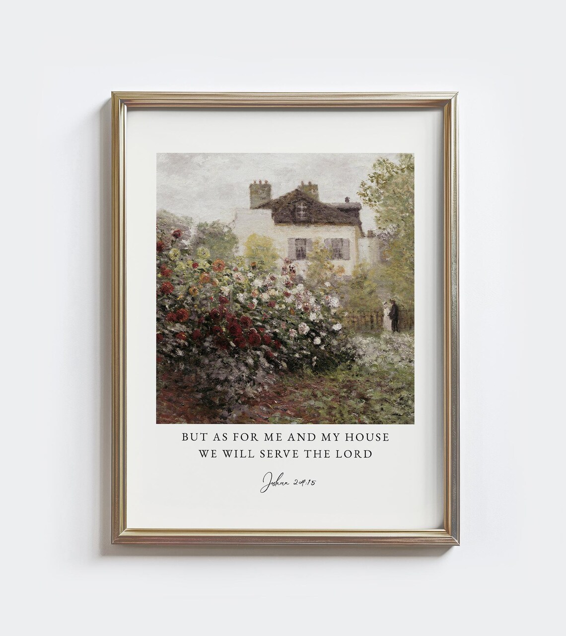 As For Me My House Scripture Art, Farmhouse Decor