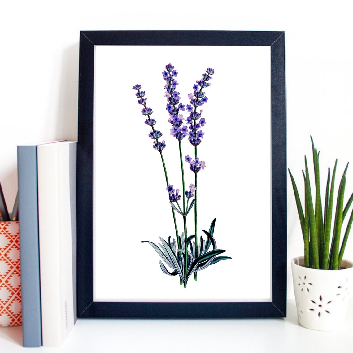 Lavender Botanical Illustration Vintage Floral Flower Art Poster - Image 2