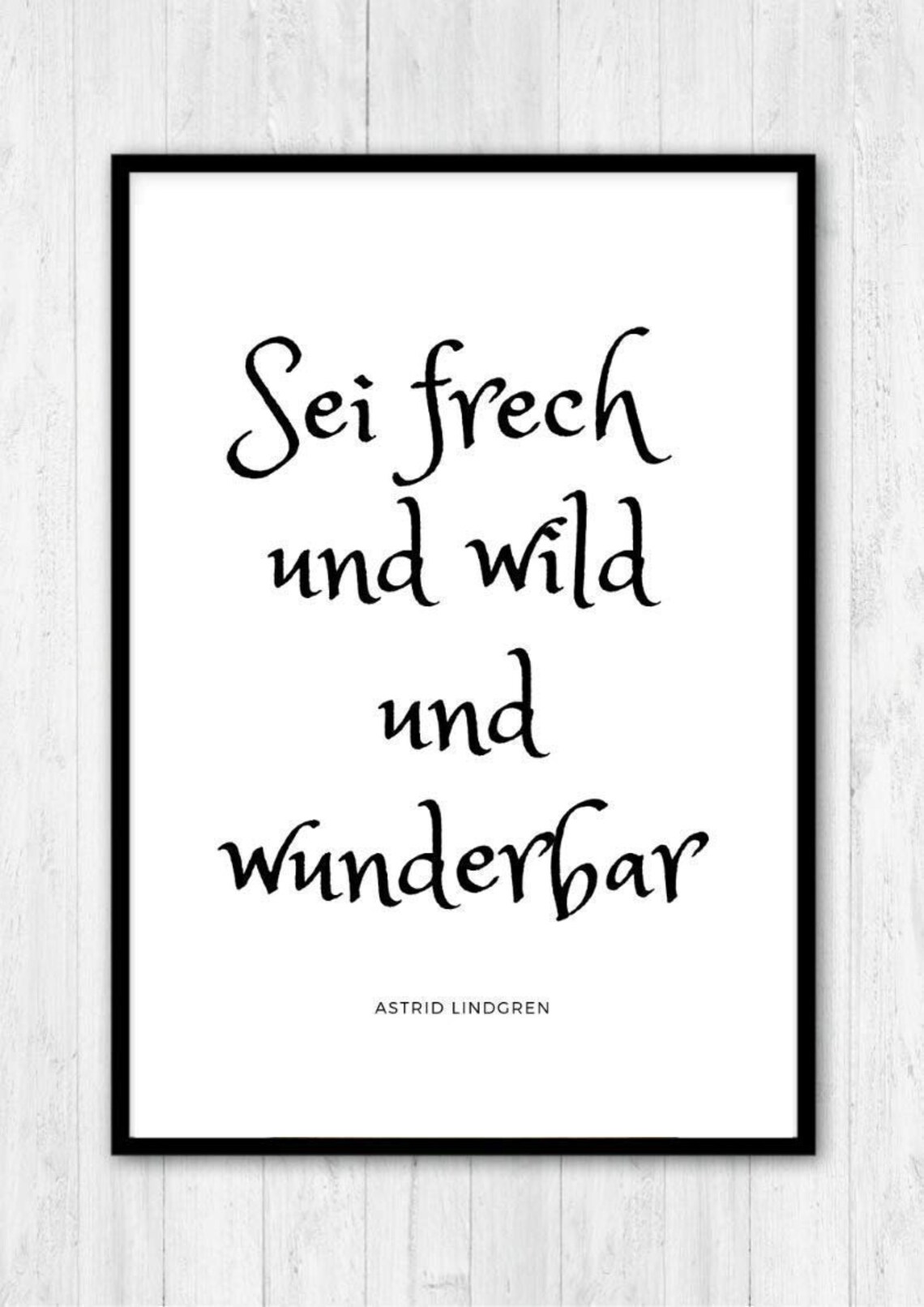 Be Cheeky Wild and Wonderful Astrid Lindgren Quote Wall Art Print - Image 3