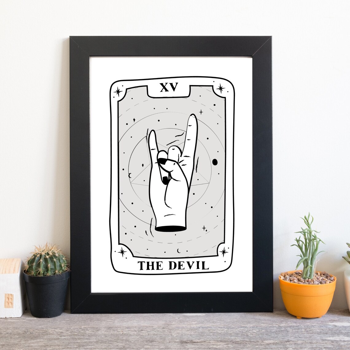 The Devil Tarot Card, Modern Fortune Telling Poster