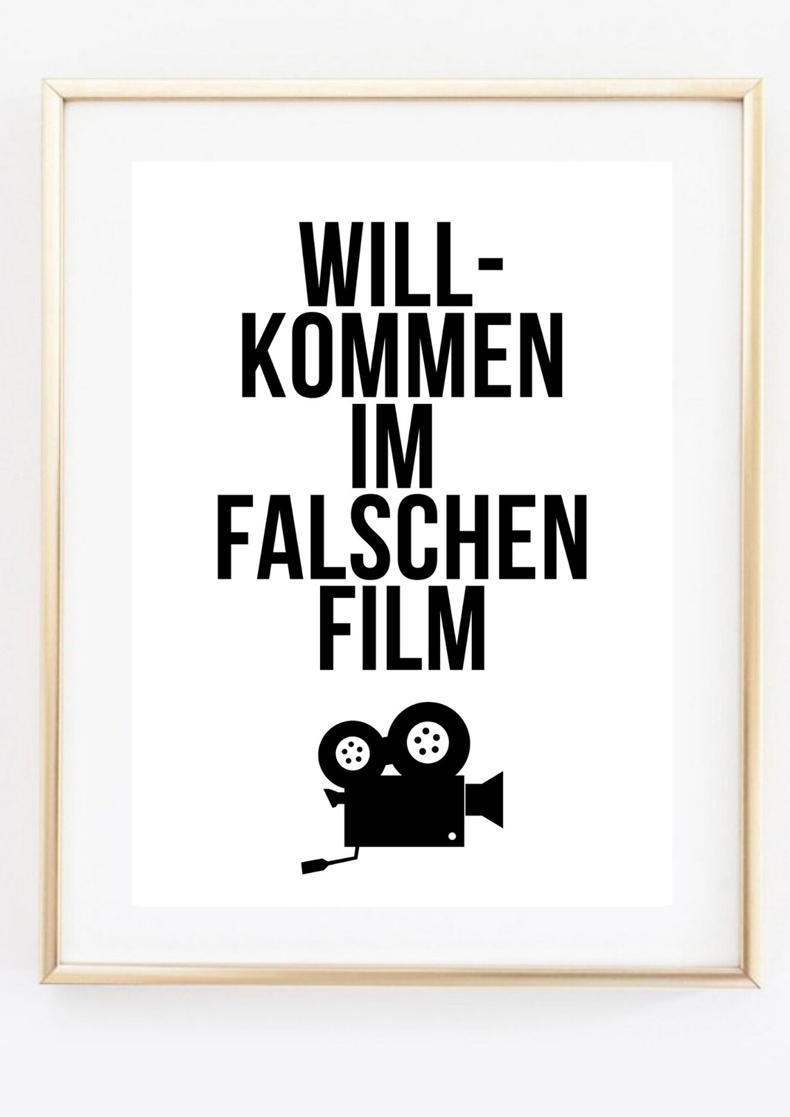 Welcome To The Wrong Film Funny Typography Movie Quote Wall Poster - Image 2