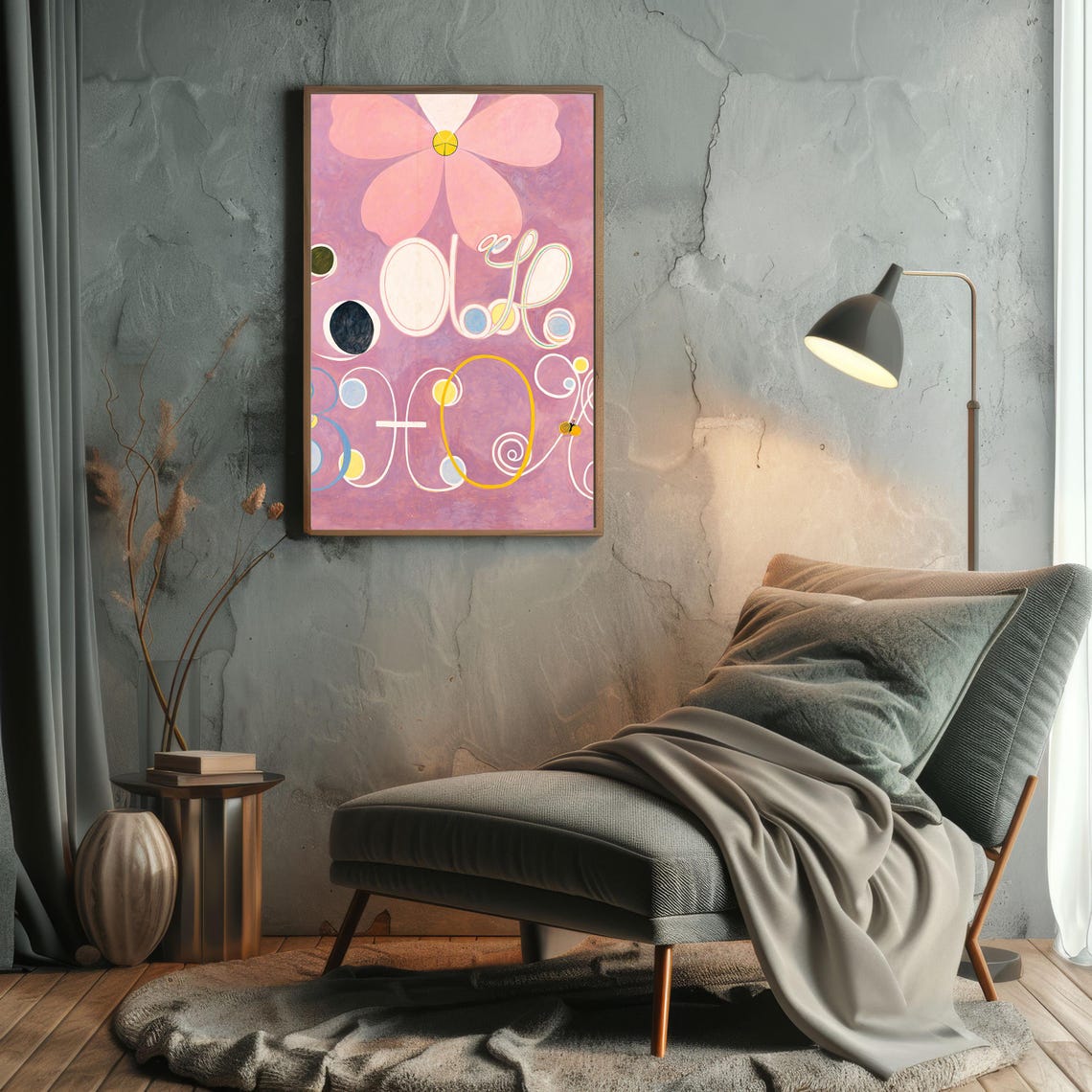 Hilma af Klint Pink Organic Script Abstract Vintage Wall Art Poster - Image 4