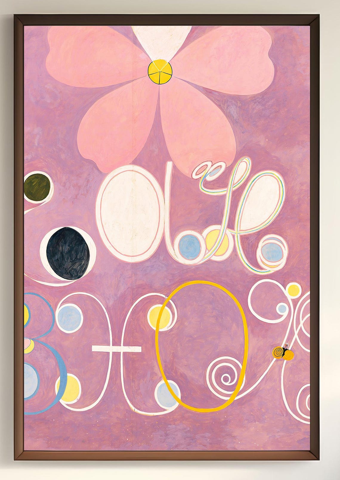 Hilma af Klint Pink Organic Script Abstract Vintage Wall Art Poster - Image 5