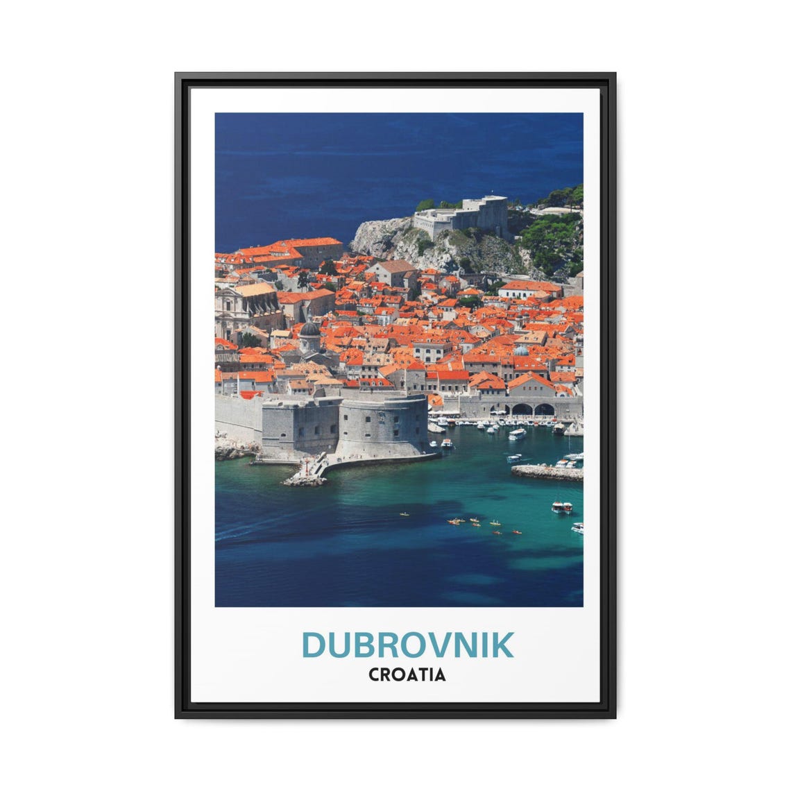 Dubrovnik Old Town Red Roofs Adriatic Fortress Croatia Poster