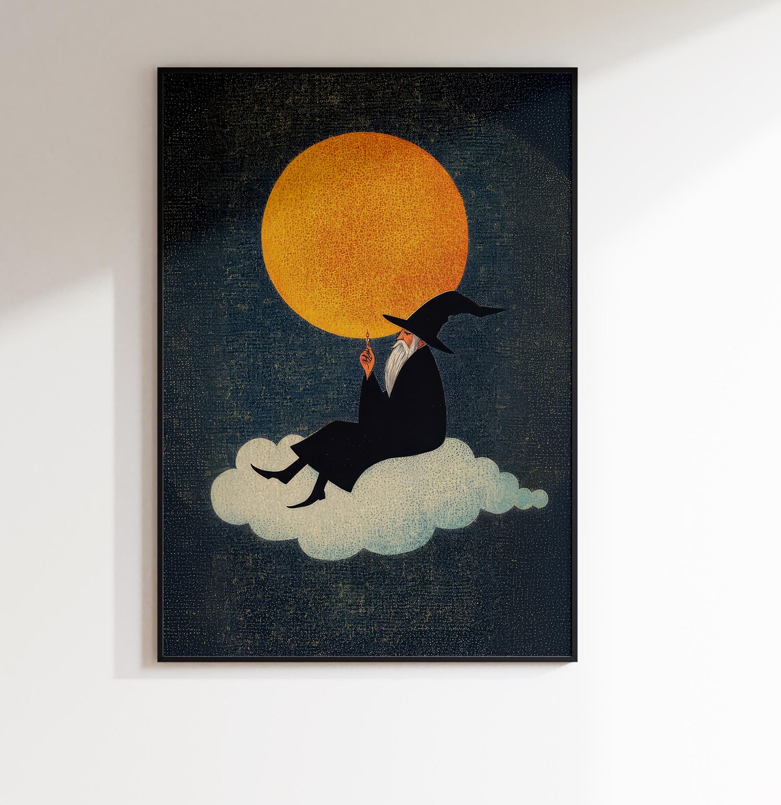 Moon Worship Meditation Art Print, Esoteric Astrology - Image 2