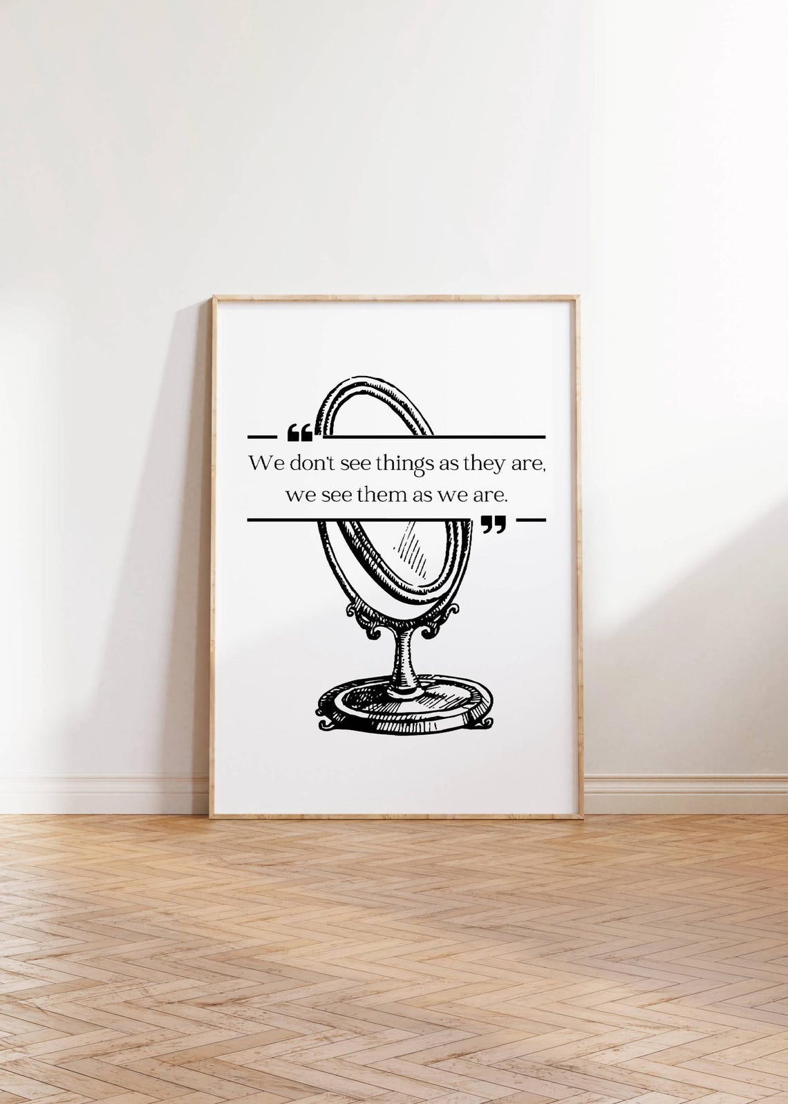 Perspective Mirror Quote Poster We See Things As We Are Wall Decor - Image 3