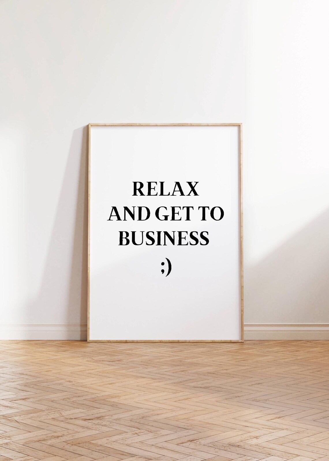 Relax And Get To Business Funny Bathroom Humor Powder Room Poster