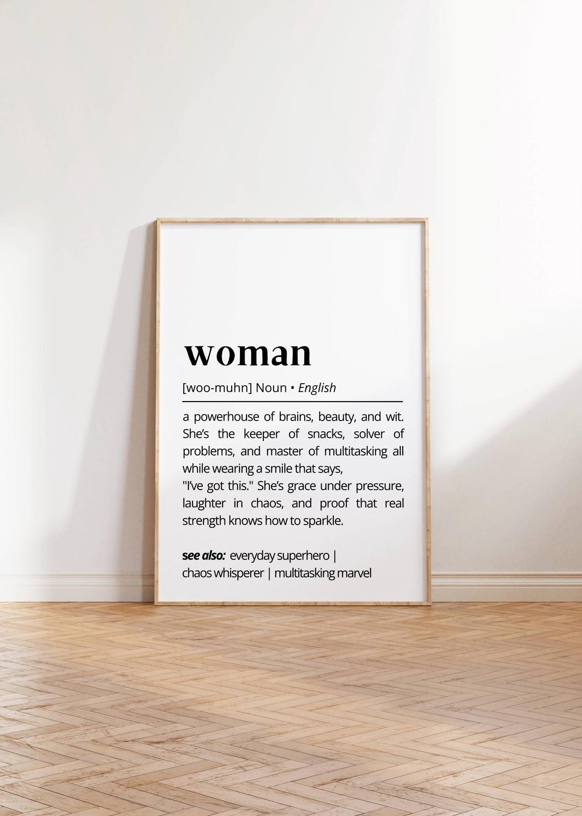 Sweet Woman Definition Funny Dictionary Quote Gift For Her Poster - Image 4