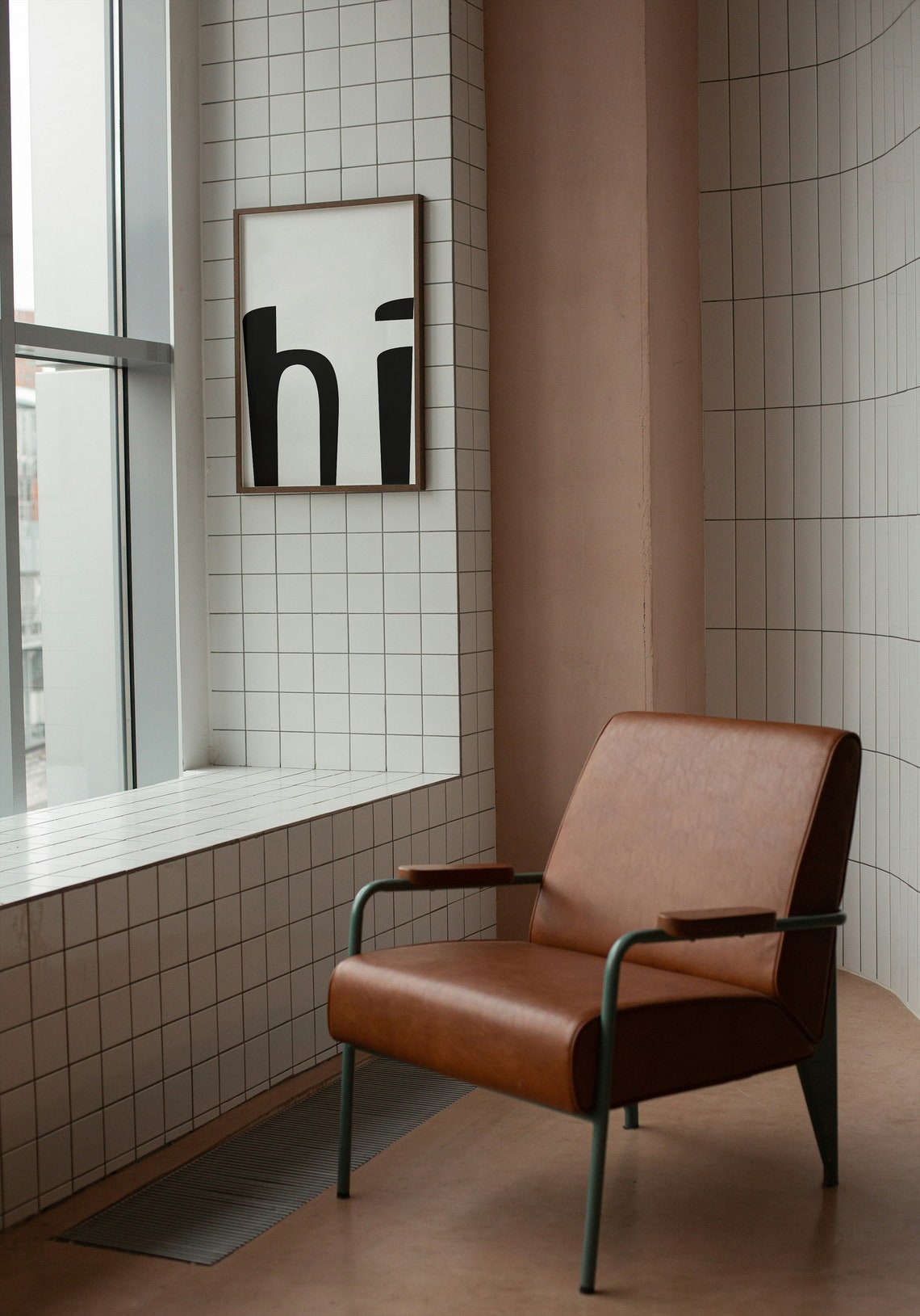 Hi Oversized Rounded Typography Modern Minimalist Wall Poster - Image 3