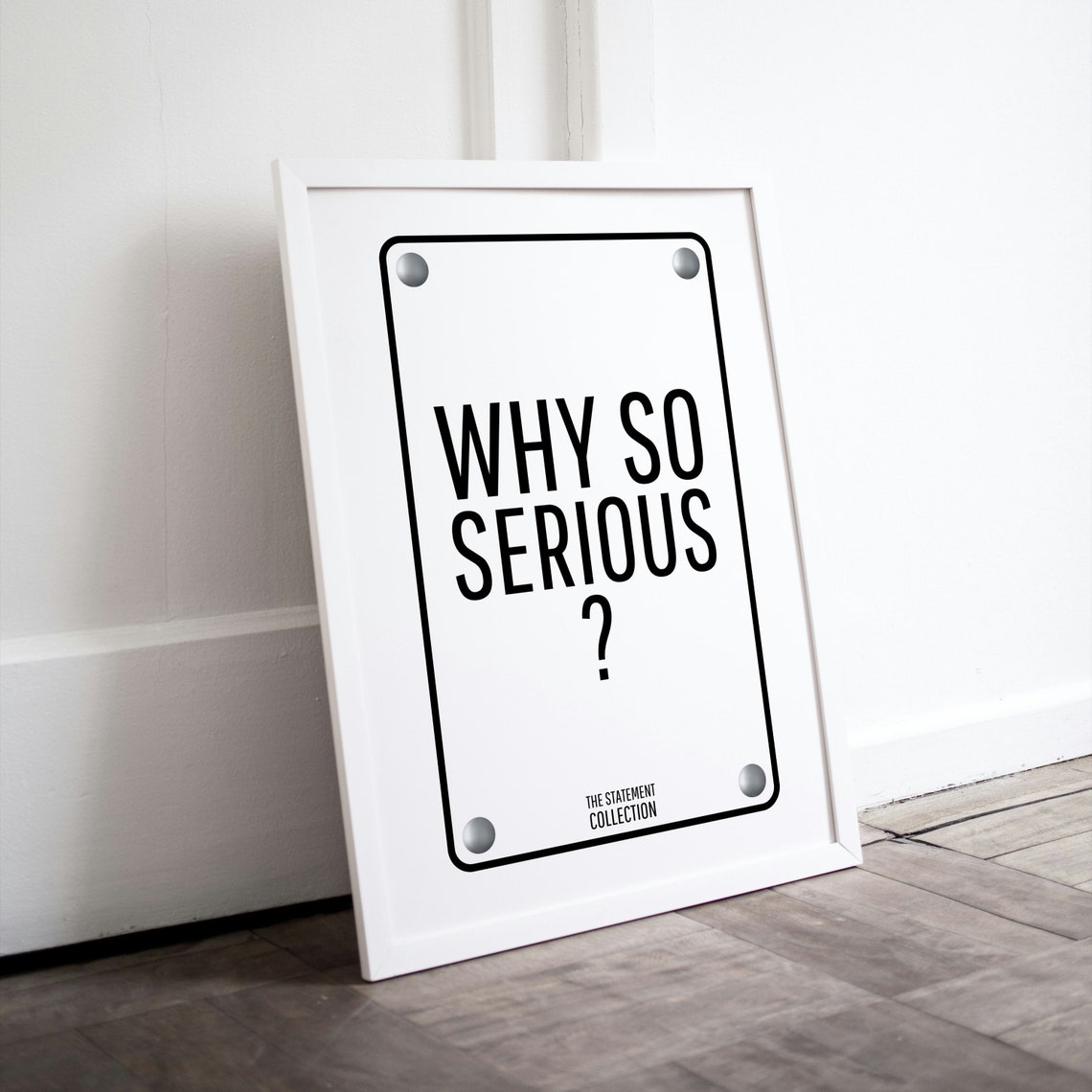 Why So Serious Famous Movie Quote Typography Statement Poster