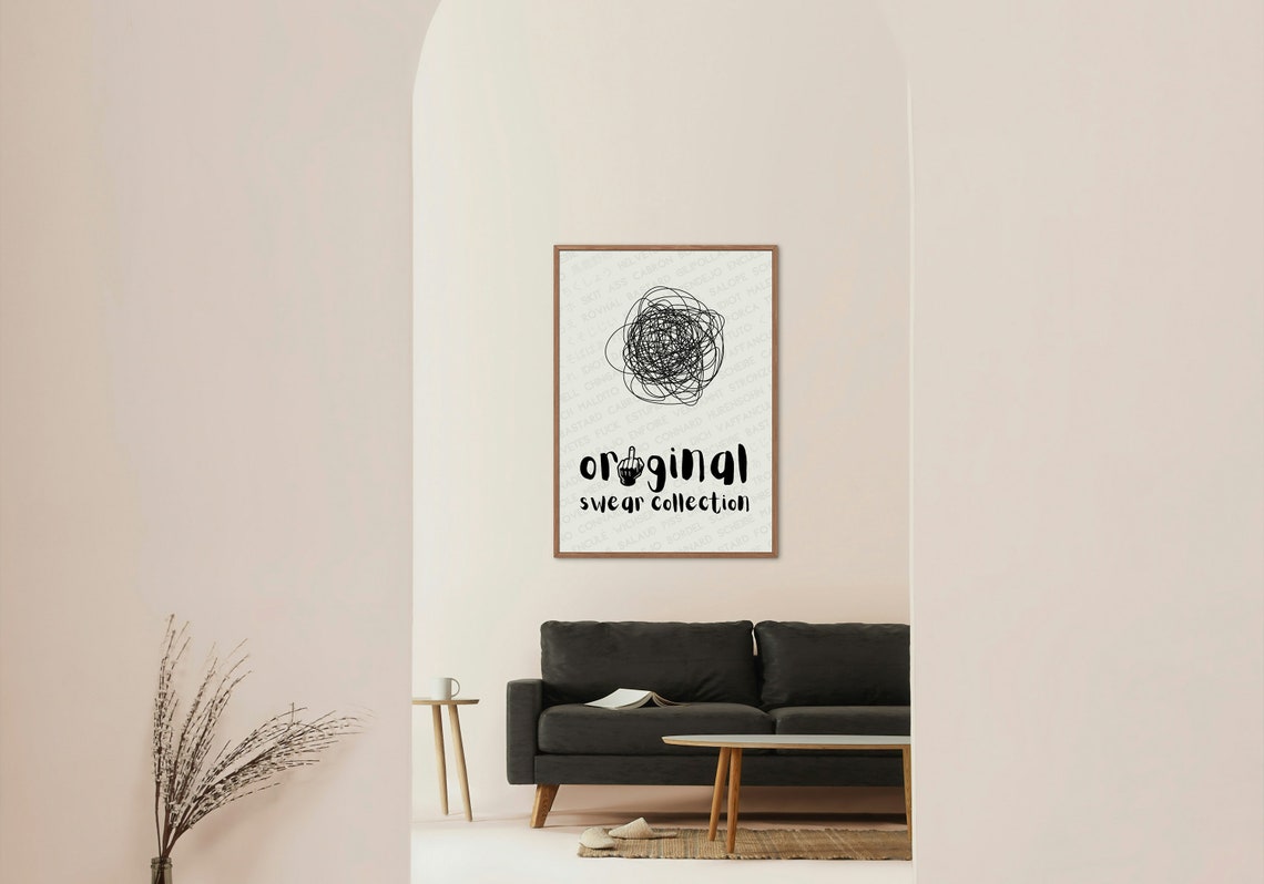Original Swear Collection Funny Rude Middle Finger Joke Poster - Image 3