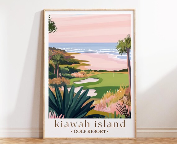 Kiawah Island Golf Resort Print Luxury Golf Course Art Coastal Resort Decor Travel Wall Art Golf Gift Gift For Golfer