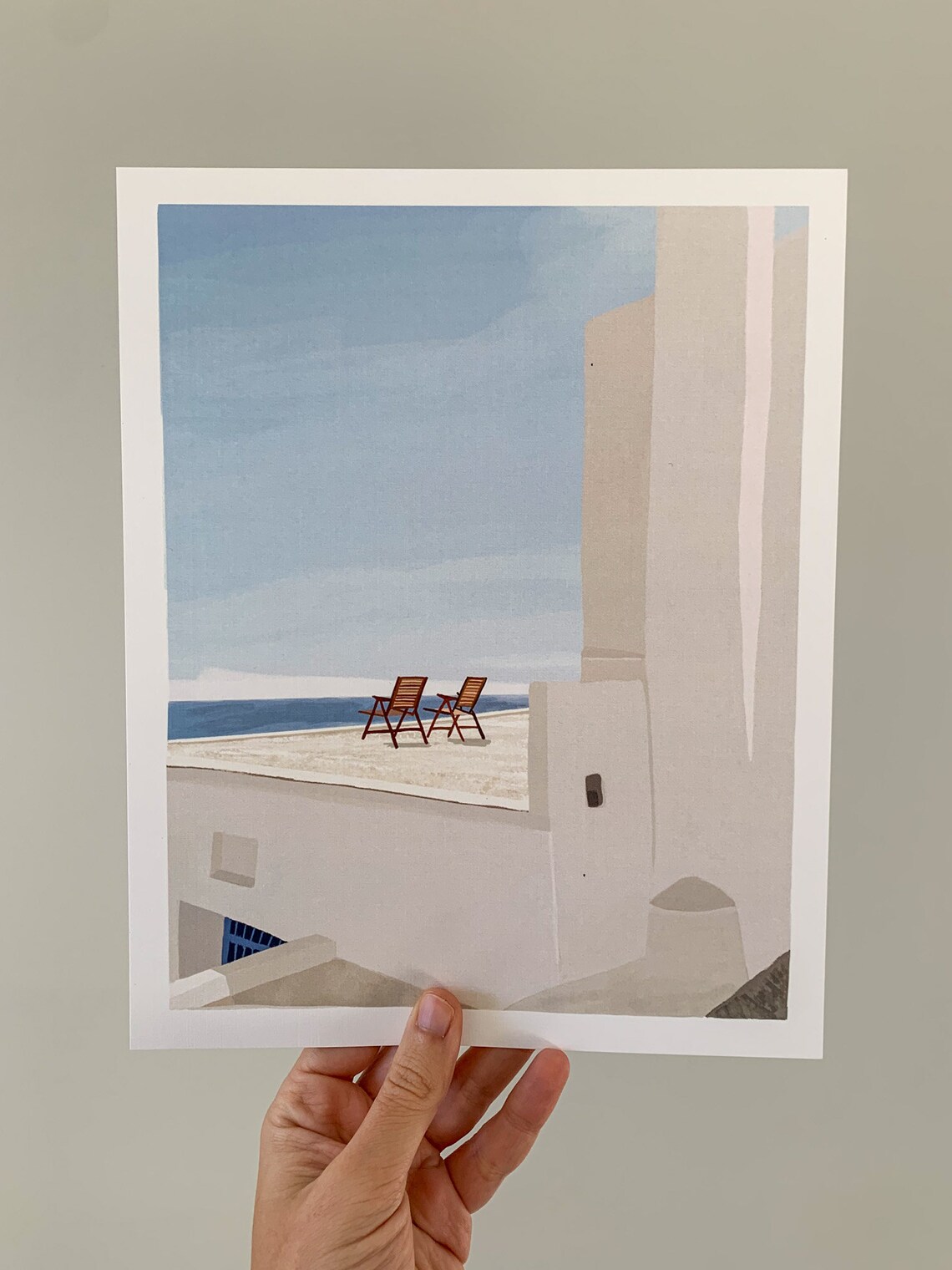 Santorini Greece Ocean Travel Poster, Europe View - Image 2