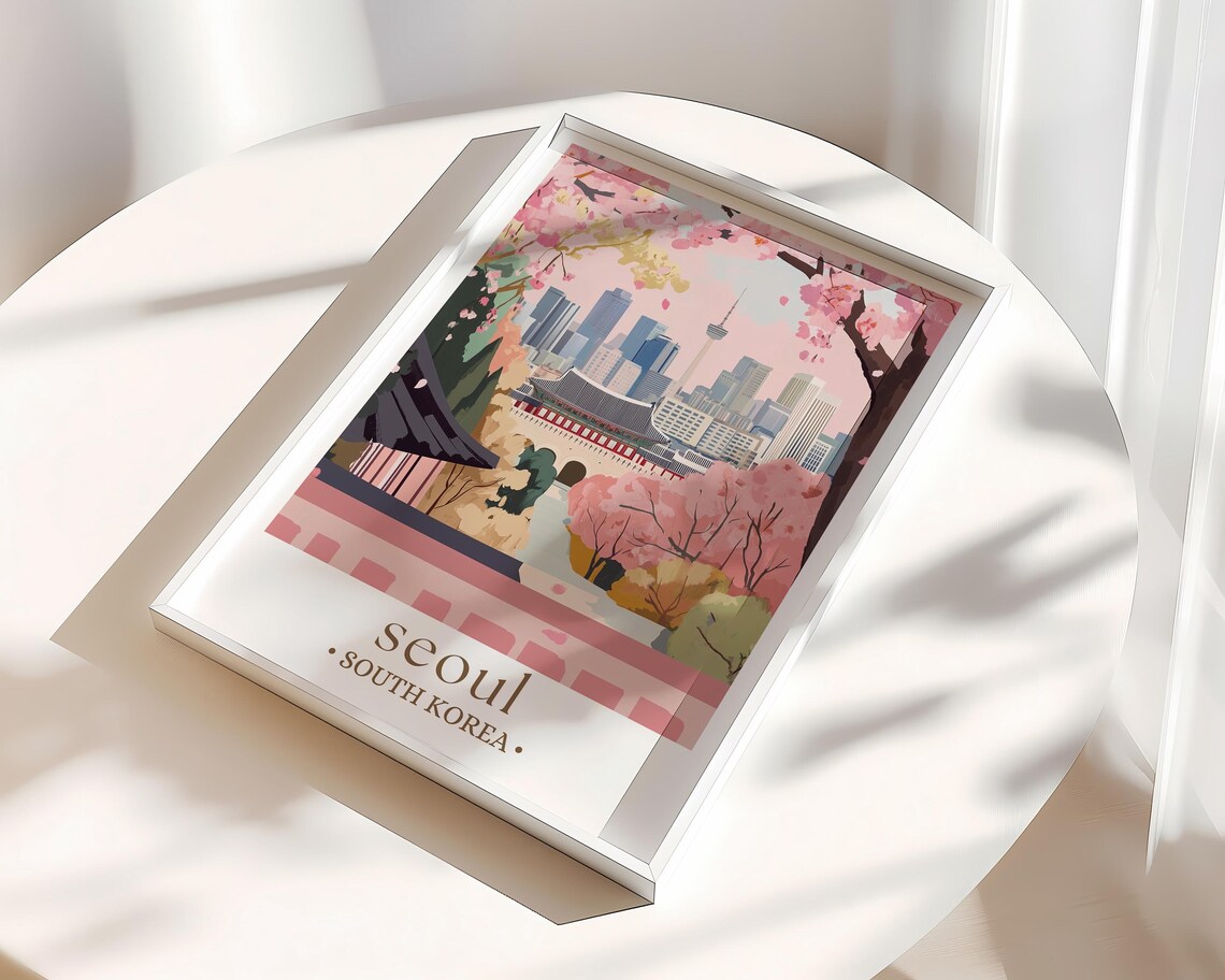 Seoul Travel Poster, South Korea Wall Art Print - Image 3