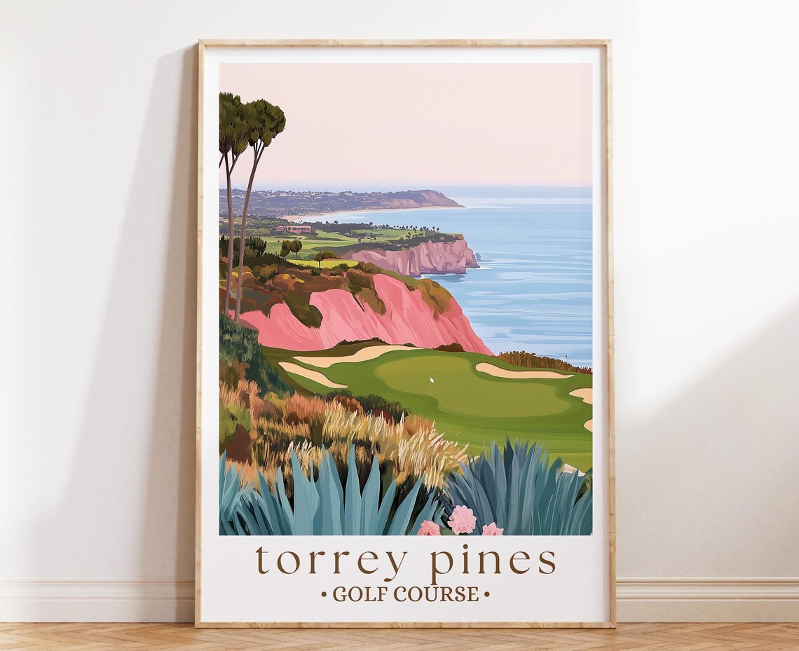 Torrey Pines Golf Course, San Diego Golf Travel Poster