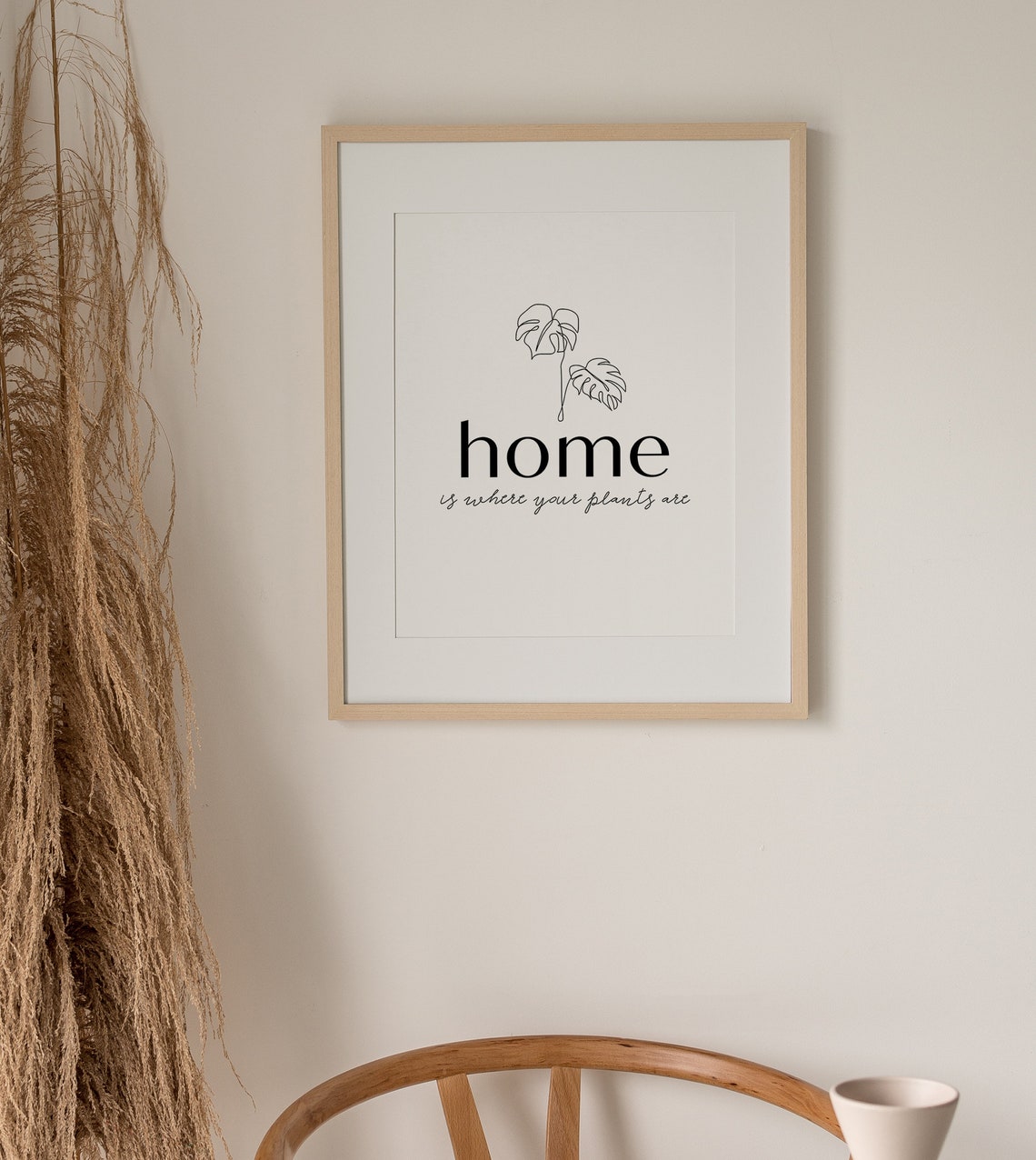 Home Is Where Your Plants Are Monstera Botanical Plant Lover Poster - Image 2