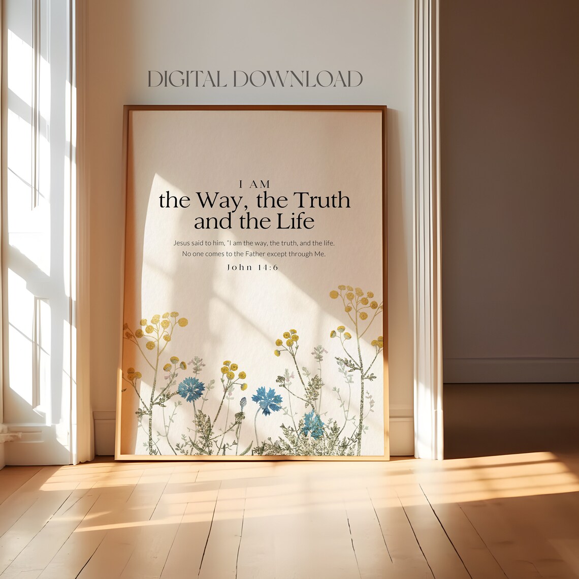 Jesus I Am The Way The Truth And The Life John 146 The I Am Statements Of Jesus Christian Wall Art Bible Verse Wall Art - Image 4