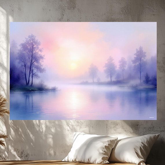 Pastel Sky Harmony Wall Art Matte Nature Decor For Home Ideal For Housewarming Birthdays Or Holidays Scenic Art Print Home