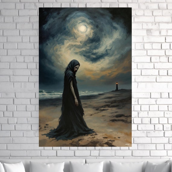 Gothic Ocean Wall Art Matte Nature Decor For Home Ideal For Housewarming Birthdays Or Holidays Scenic Art Print Home