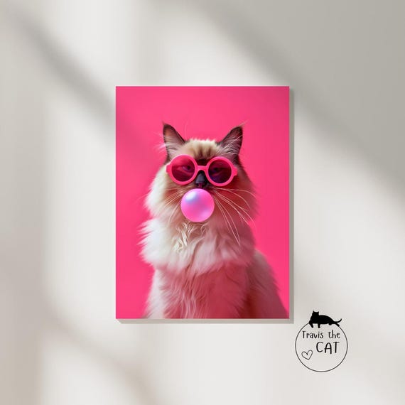 Cute Ragdoll Cat Art Large Print Mothers Day Art Wall Art For The Animal Lover Aesthetic Prints Teen Christmas Gift