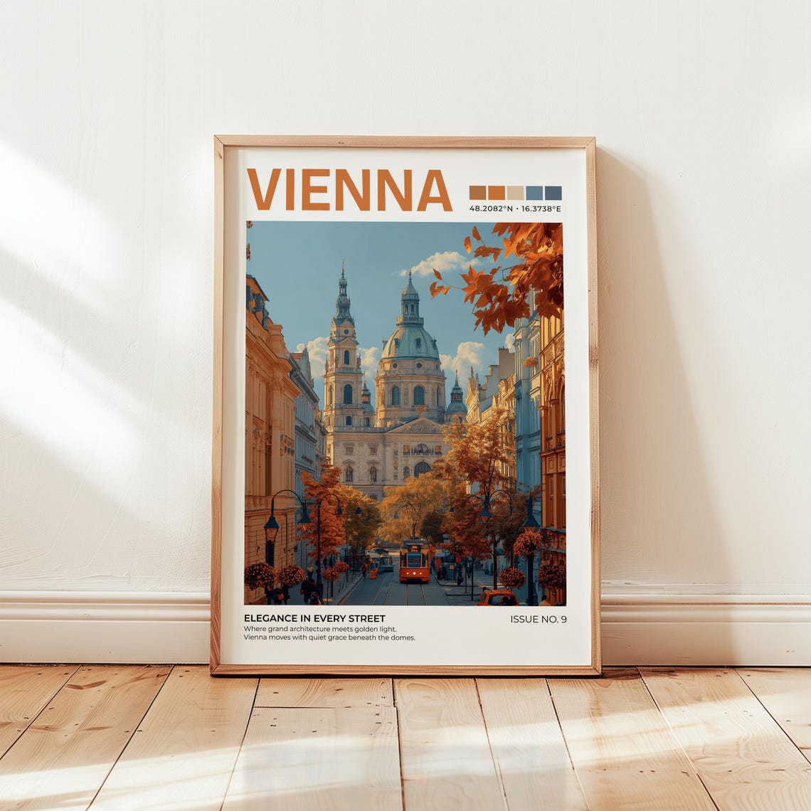 Vienna Architecture Print Austria Travel Poster Europe Wall Art