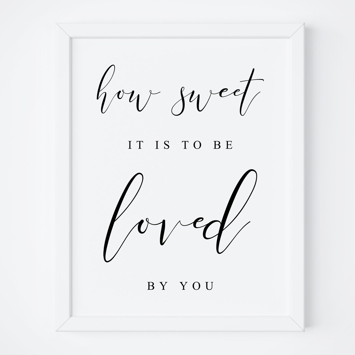 How Sweet It Is To Be Loved By You Sign, Love Poster