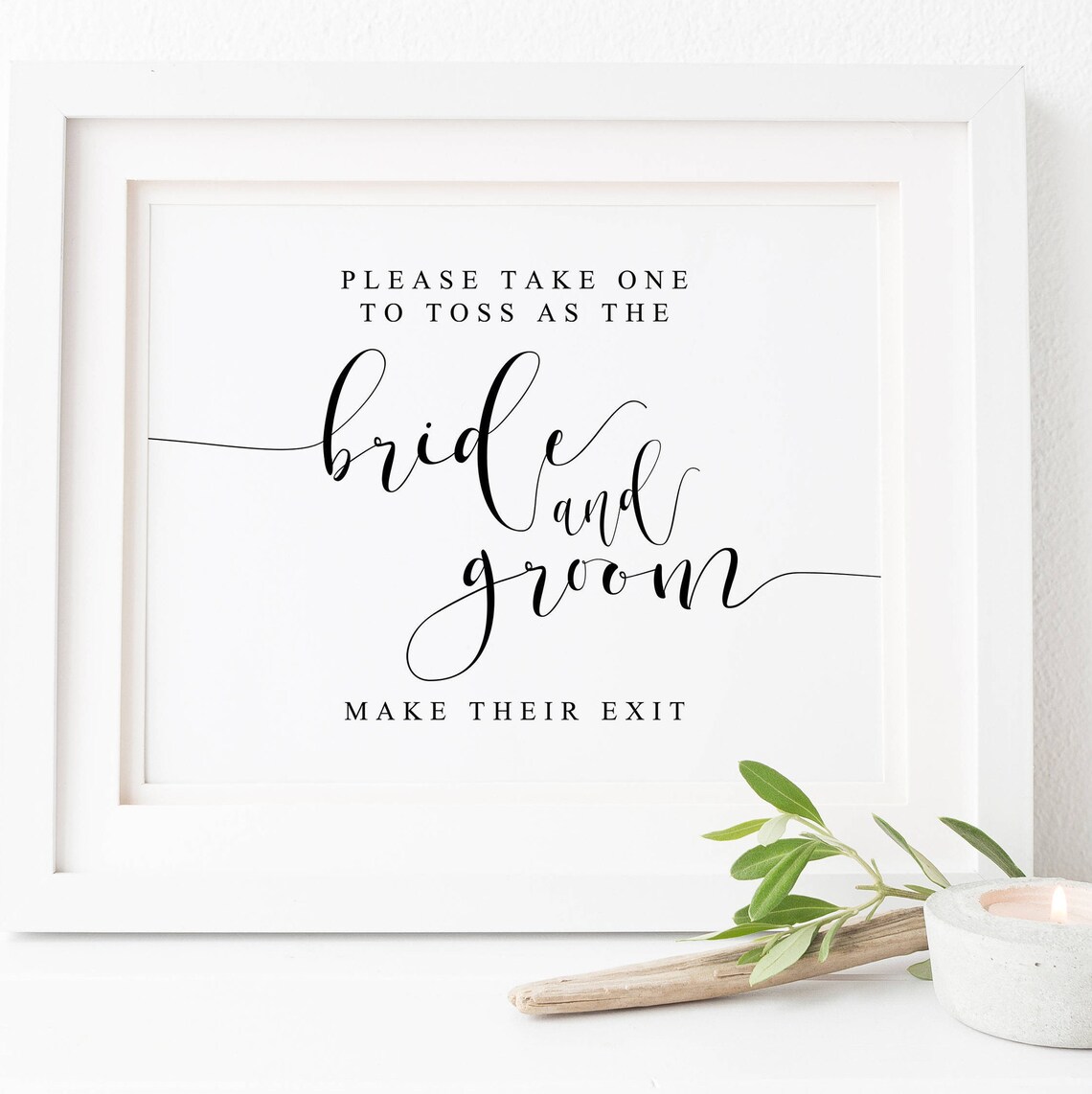 Wedding Toss Sign, Ceremony Exit Art Print