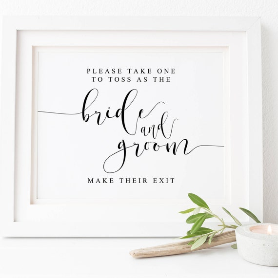 Wedding Toss Sign, Ceremony Exit Art Print