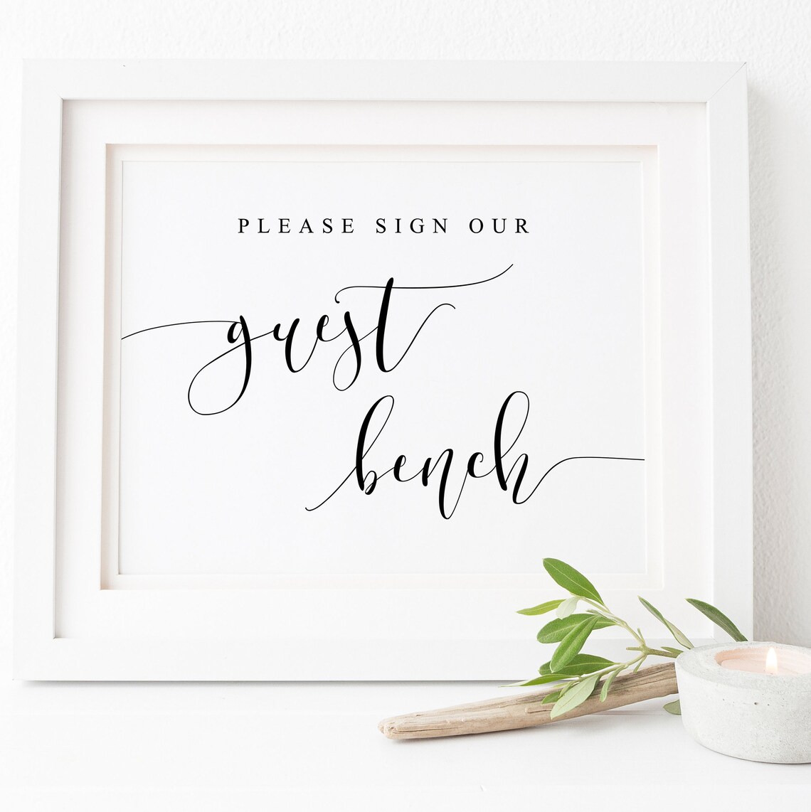 Guest Bench Wedding Sign, Wedding Reception Table Print