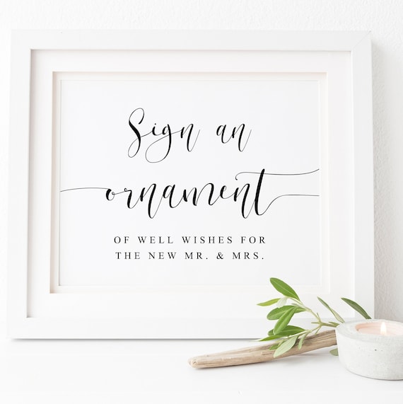 Ornament Guestbook Sign, Wedding Reception Poster Print