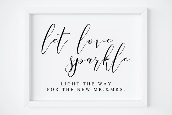 Let Love Sparkle Wedding Send-Off Art Print