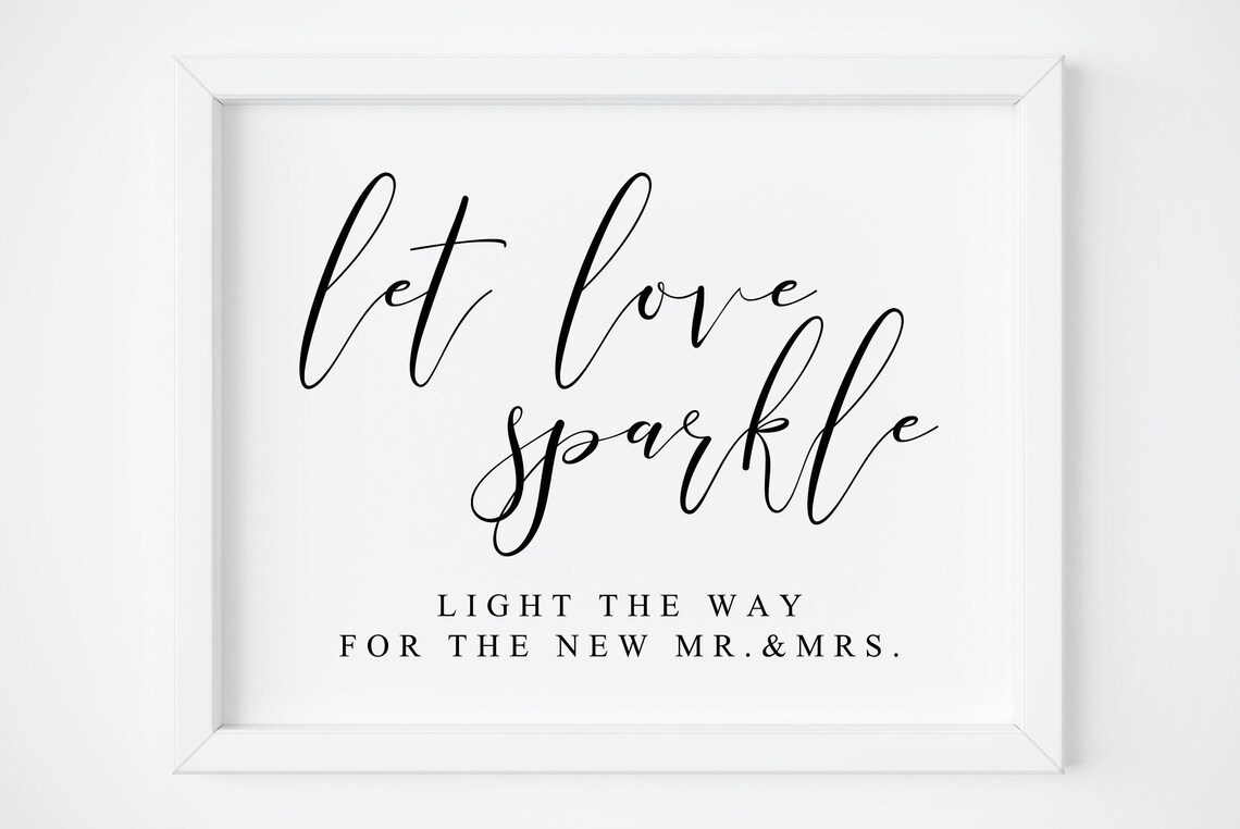 Let Love Sparkle Wedding Send-Off Art Print