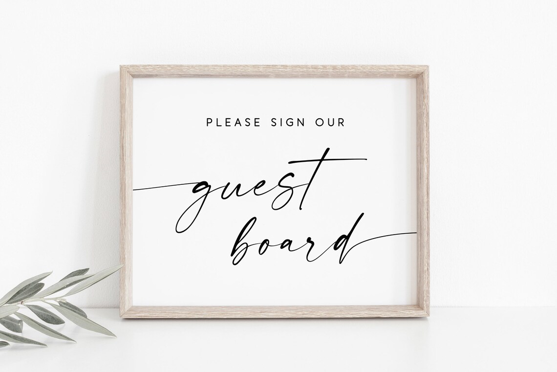 Please Sign Our Guest Board Wedding Sign, Art Print