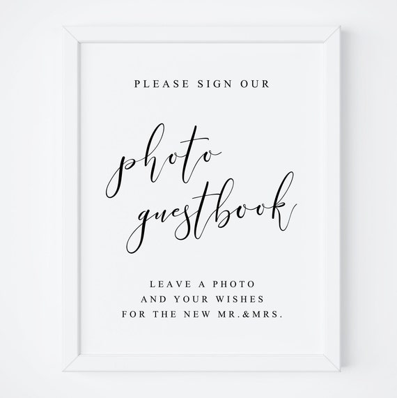 Photo Guestbook Sign, Wedding Reception Art Print